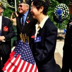 NYC: American Legion Commander Mimi Wang, Lt. B.R. Kimlau Chinese Memorial Post 1291, at the 2013 Memorial Day Ceremonies at the Soldiers' and Sailors' Monument in Riverside Park